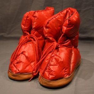 VNG Eddie Bauer Goose Down Leather Camping Slipper